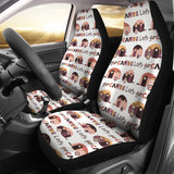 Camper Van Pattern Print Design 01 Universal Fit Car Seat Covers