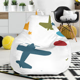 Airplane Star Cloud Colorful Bean Bag Cover