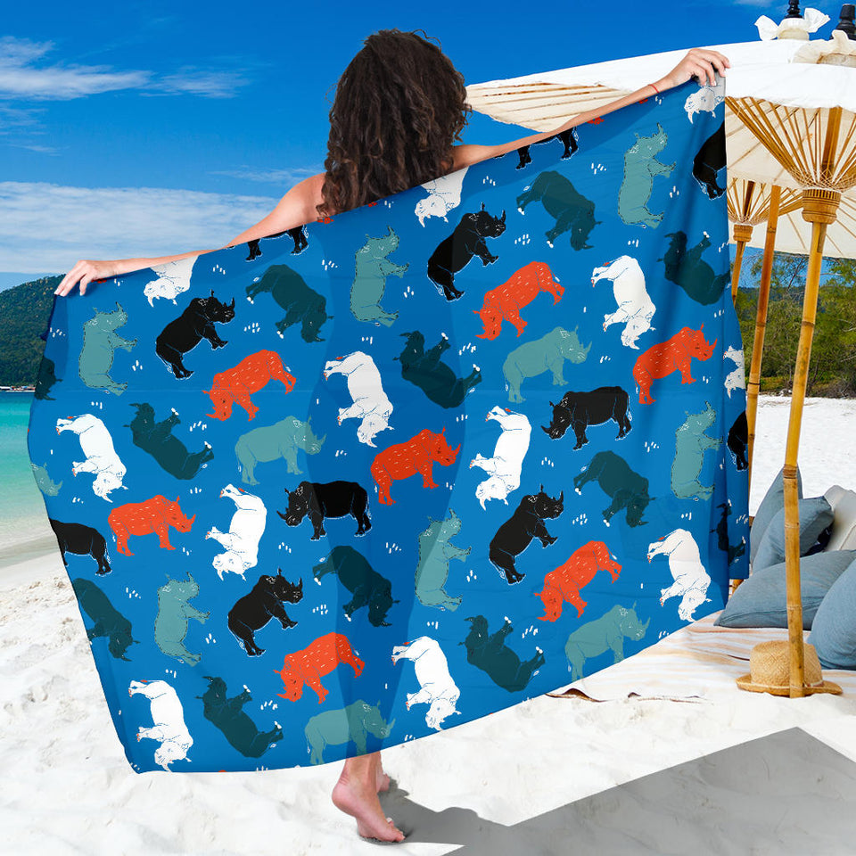 Colorful Rhino Pattern Sarong
