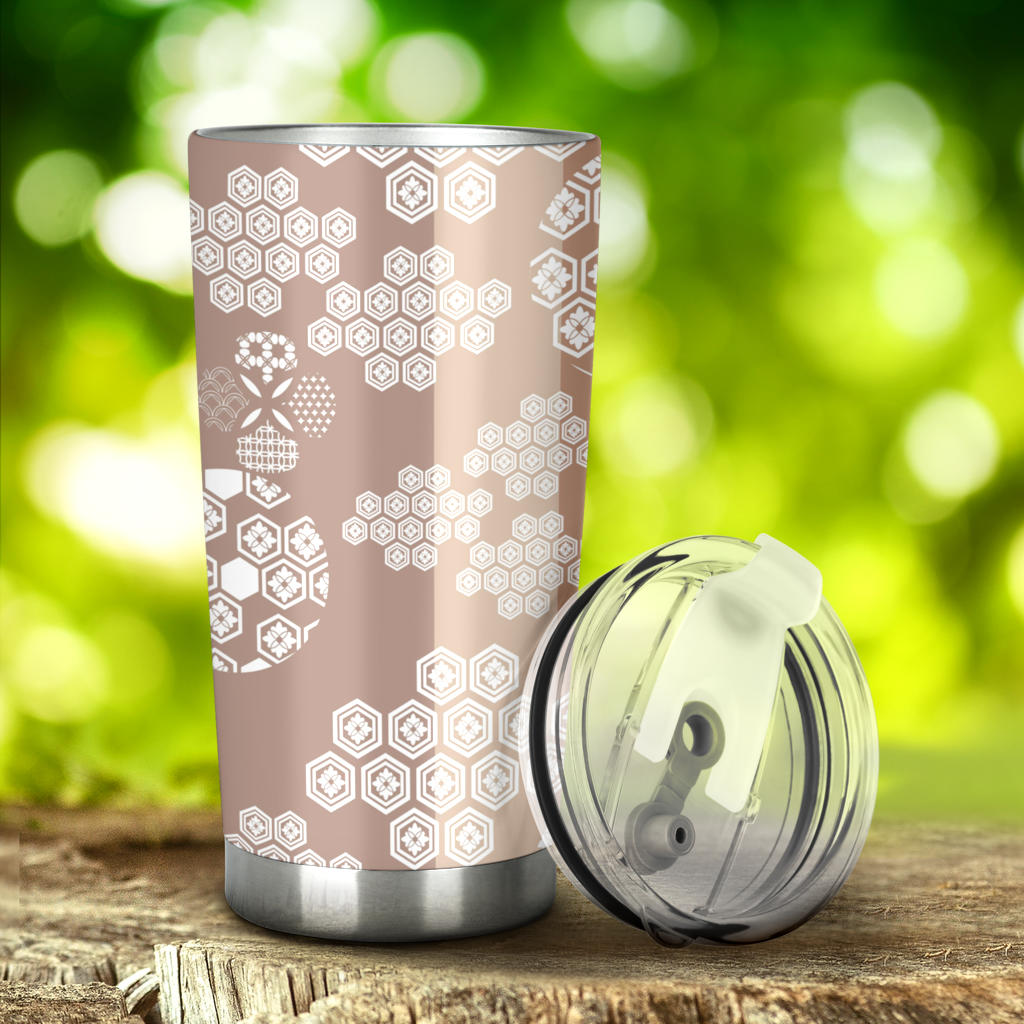 Beautiful Hexagon Japanese  Pattern Tumbler