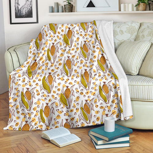 Corn Pattern Print Design 02 Premium Blanket