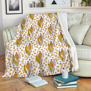 Corn Pattern Print Design 02 Premium Blanket