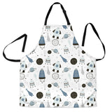 Hand Drawn Space Elements Space Rocket Star Planet Space Probe Adjustable Apron