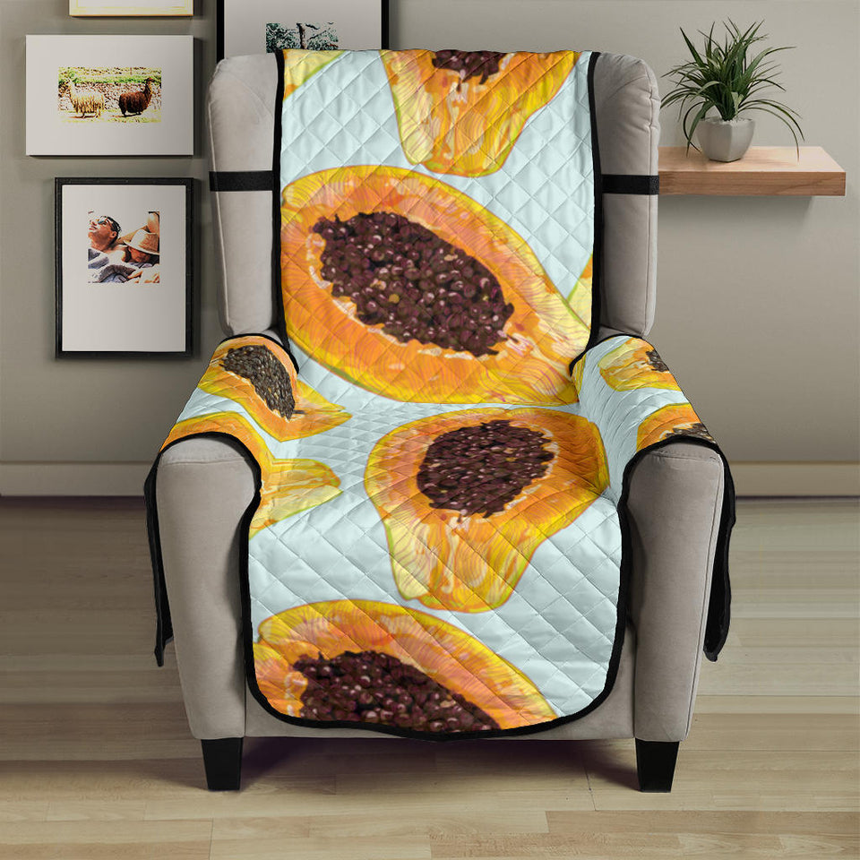 Watercolor papaya pattern Chair Cover Protector