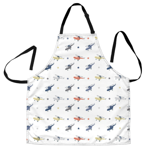 Cute Helicopter Star Pattern Adjustable Apron