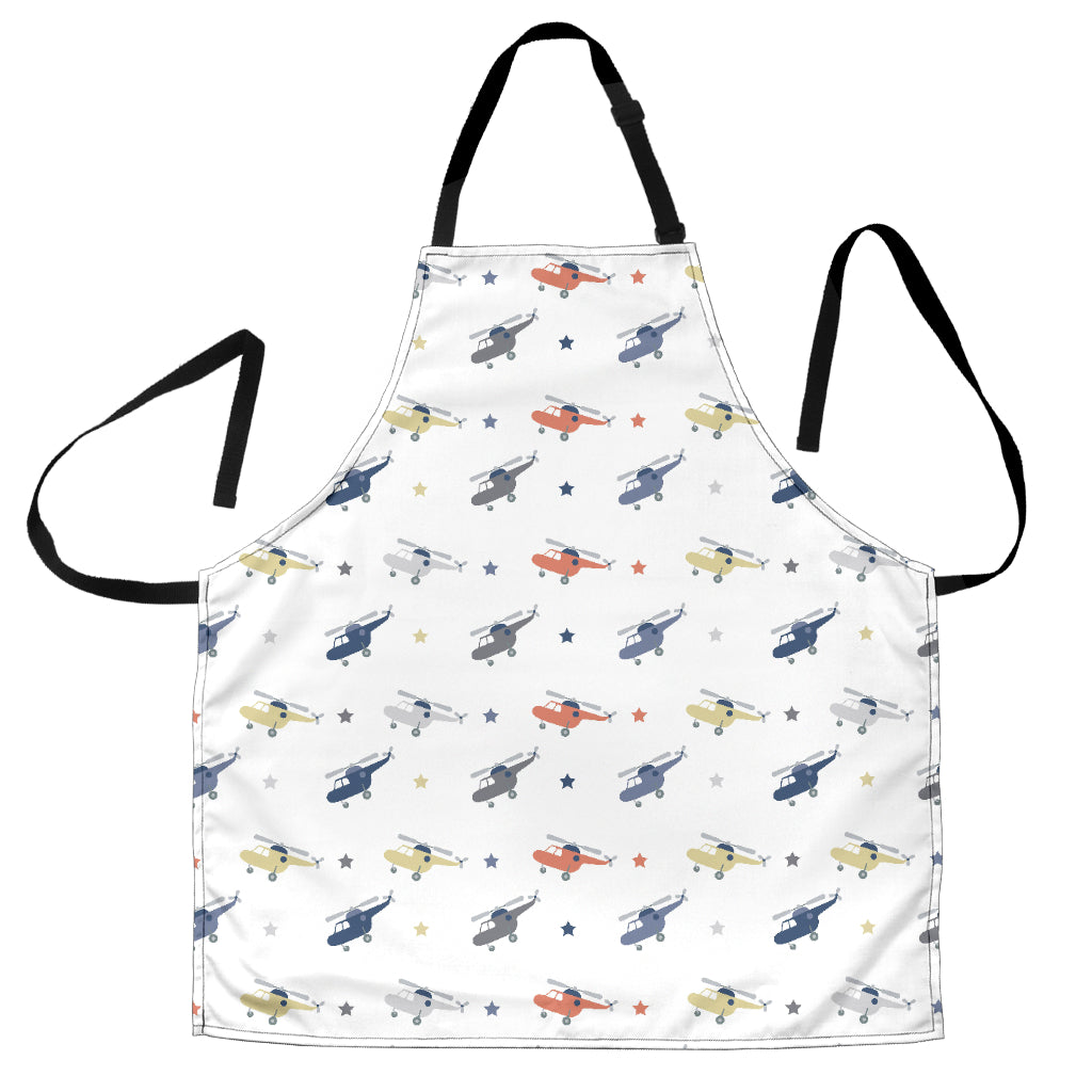 Cute Helicopter Star Pattern Adjustable Apron
