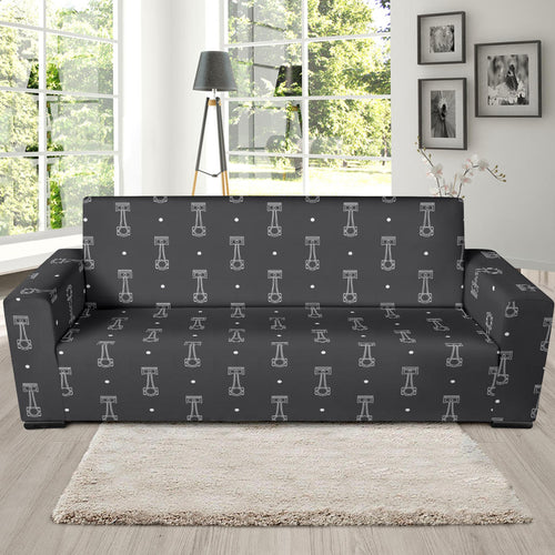 Engine Piston Black Background Pattern Print Design 02 Sofa Slipcover