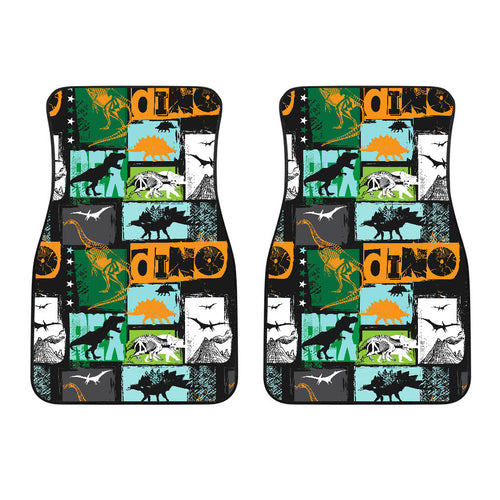 Dinosaurs Print Pattern Front Car Mats