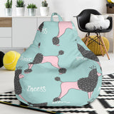 Poodle Dog Green Background Bean Bag Cover
