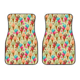 Colorful Ice Cream Pattern Front Car Mats