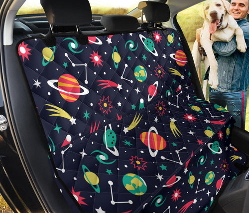 Colorful Space Pattern Planet Star Dog Car Seat Covers