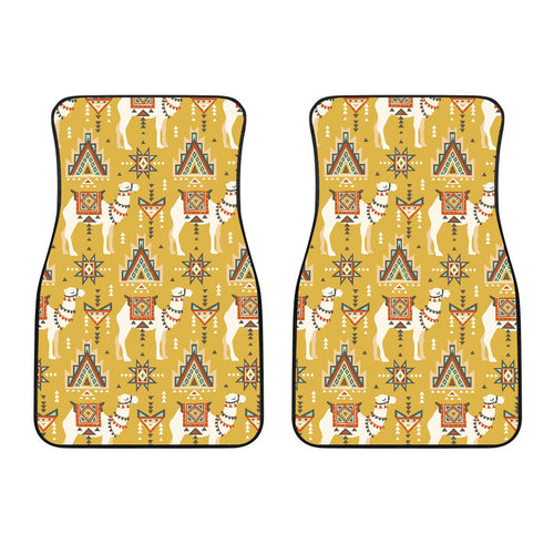 Camels Ethnic Motif Pattern  Front Car Mats