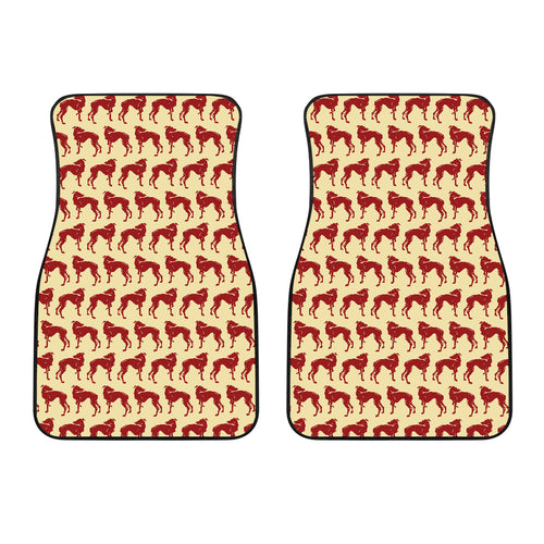 Greyhound Pattern Print Design 04 Front Car Mats