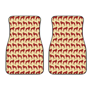 Greyhound Pattern Print Design 04 Front Car Mats