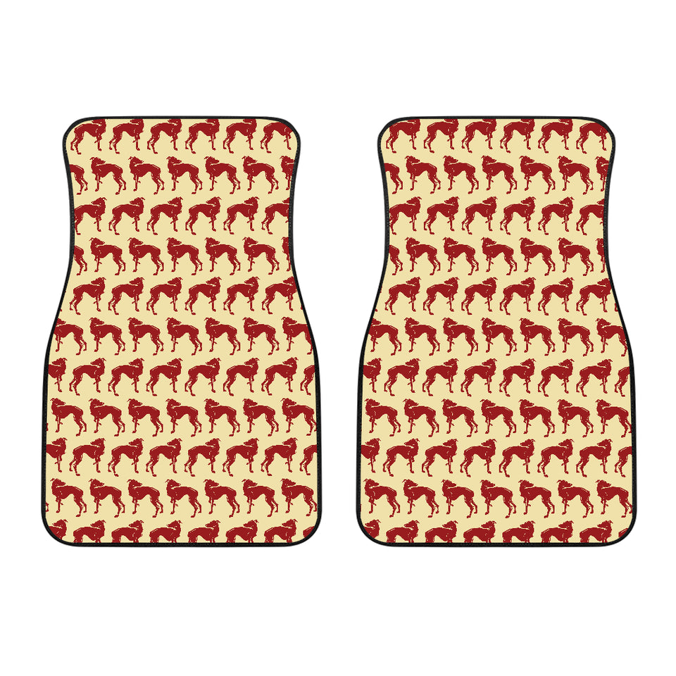 Greyhound Pattern Print Design 04 Front Car Mats