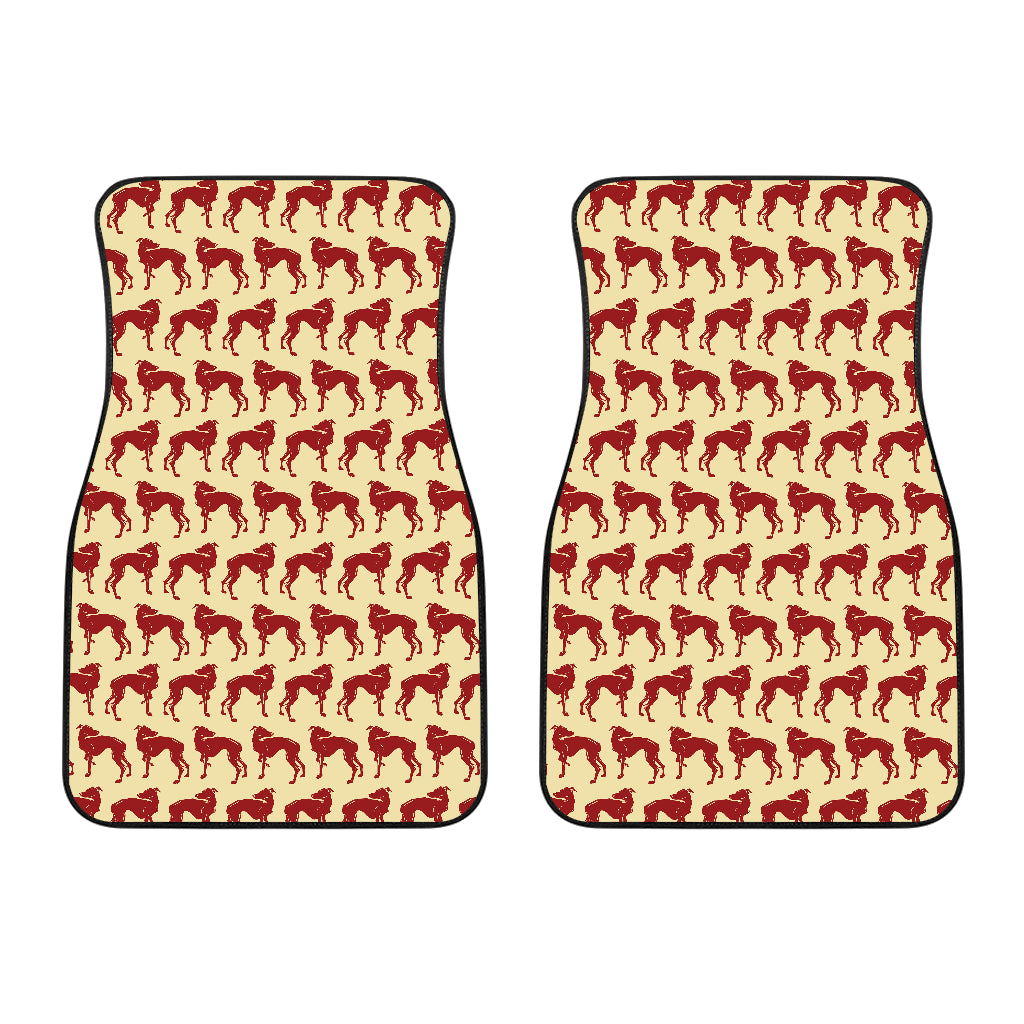 Greyhound Pattern Print Design 04 Front Car Mats