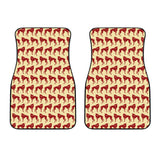 Greyhound Pattern Print Design 04 Front Car Mats