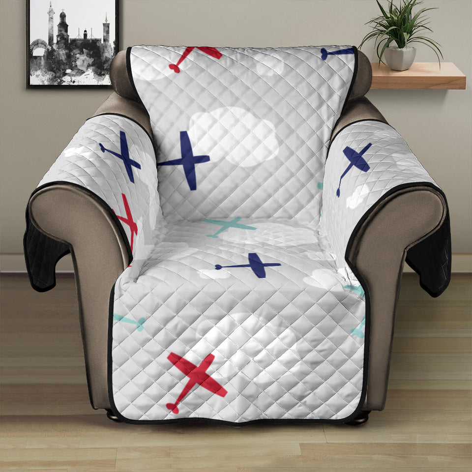 Airplane cloud grey background Recliner Cover Protector
