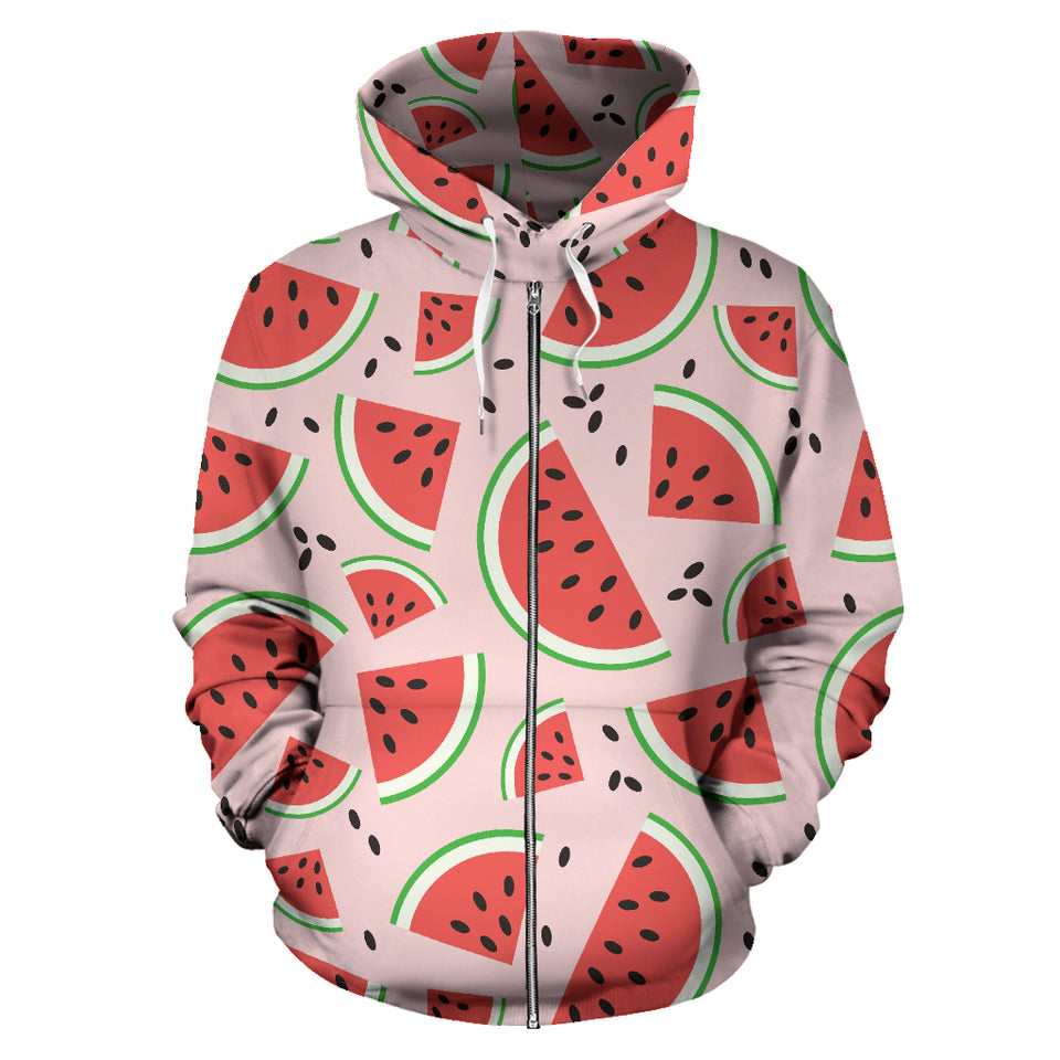 Watermelon Pattern Zip Up Hoodie