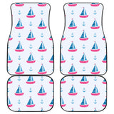 Sailboat Anchor Pattern Front And Back Car Mats