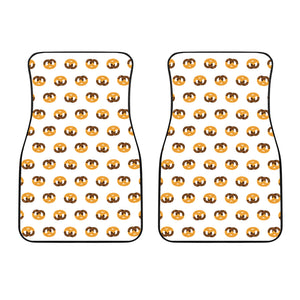 Pretzels Pattern Print Design 02 Front Car Mats