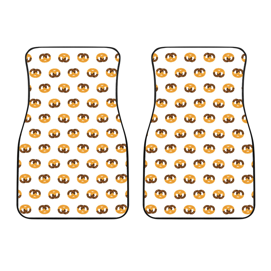 Pretzels Pattern Print Design 02 Front Car Mats