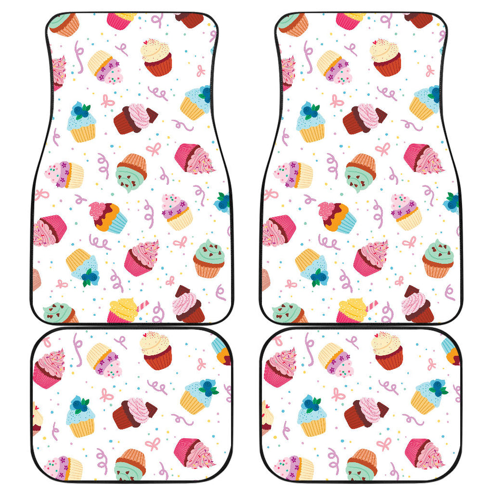 Cake Cupcake Design Pattern Front And Back Car Mats