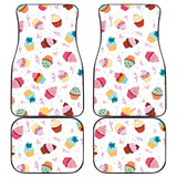 Cake Cupcake Design Pattern Front And Back Car Mats