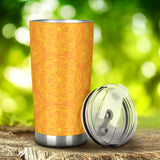 Orange Traditional Indian Element Pattern Tumbler