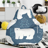 Polar Bear Mother Her Child Pattern Bean Bag Cover