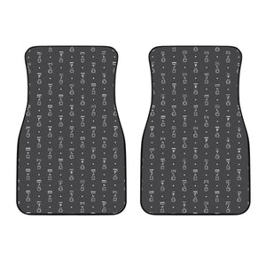 Engine Piston Black Background Pattern Print Design 02 Front Car Mats