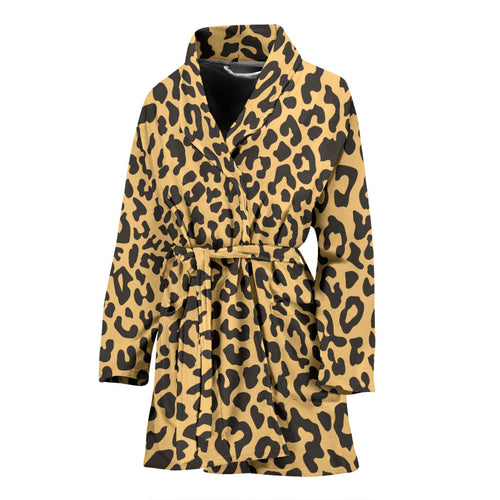 Leopard Skin Print Women'S Bathrobe