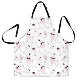 Poodle Dog Rose Cake Pattern Adjustable Apron