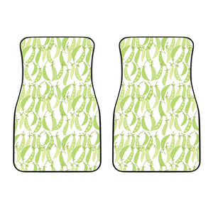Green Peas Pattern Print Design 03 Front Car Mats