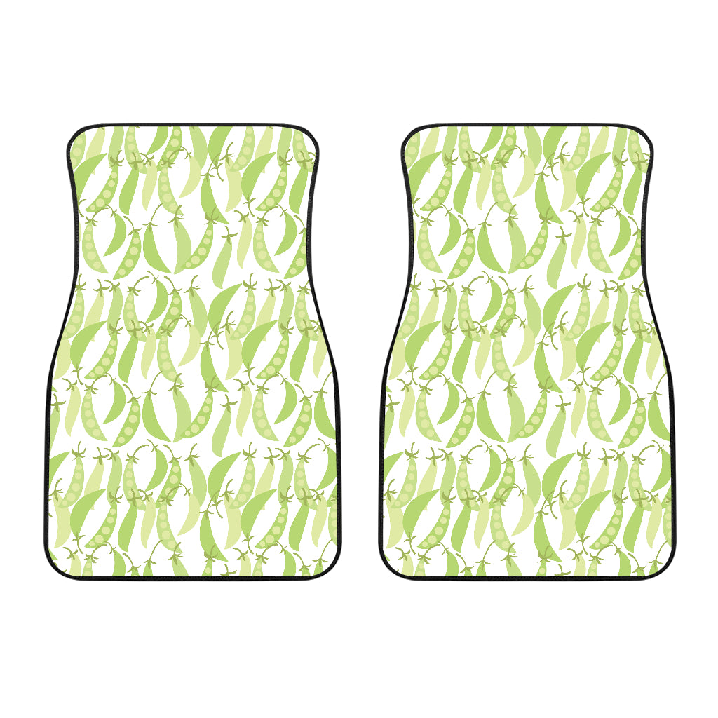 Green Peas Pattern Print Design 03 Front Car Mats