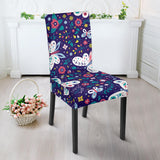 Colorful Butterfly Flower Pattern.Eps Dining Chair Slipcover