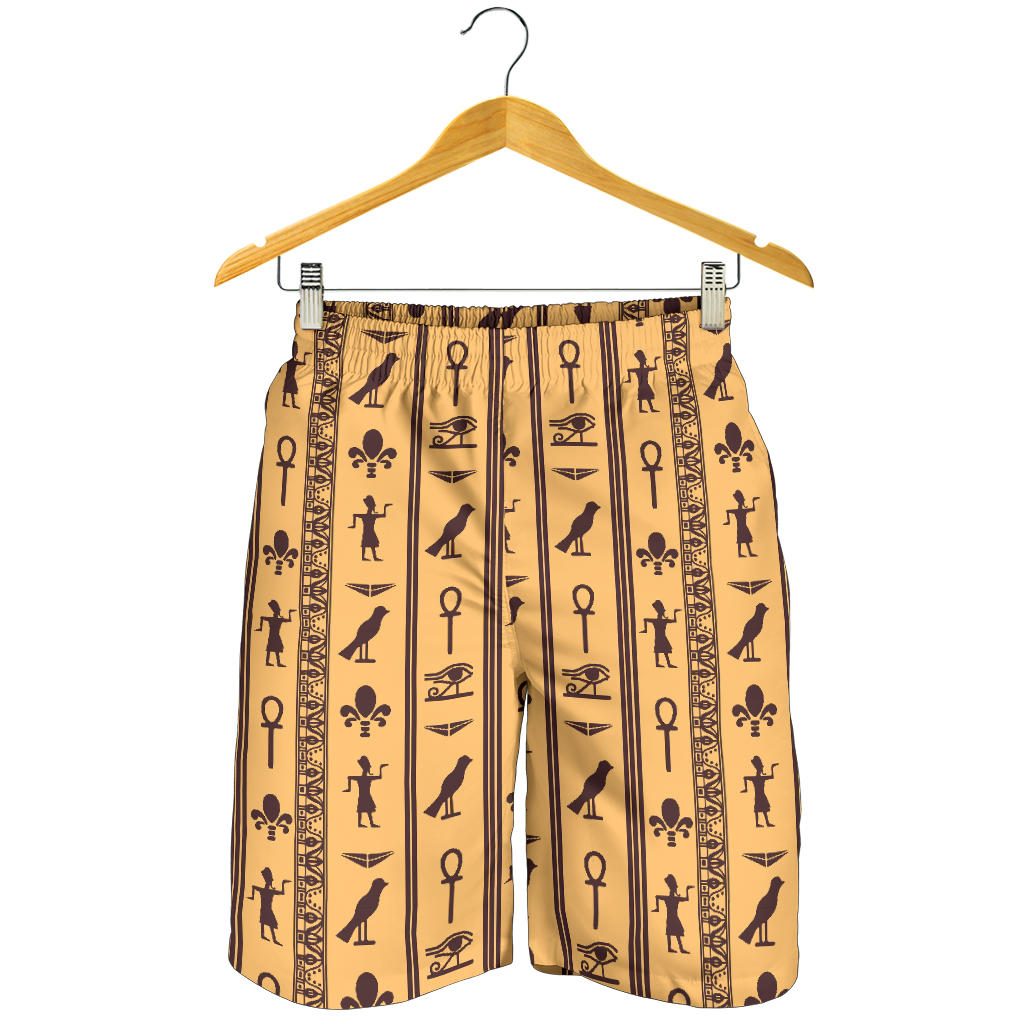 Egypt Hieroglyphics Pattern Print Design 02 Men Shorts