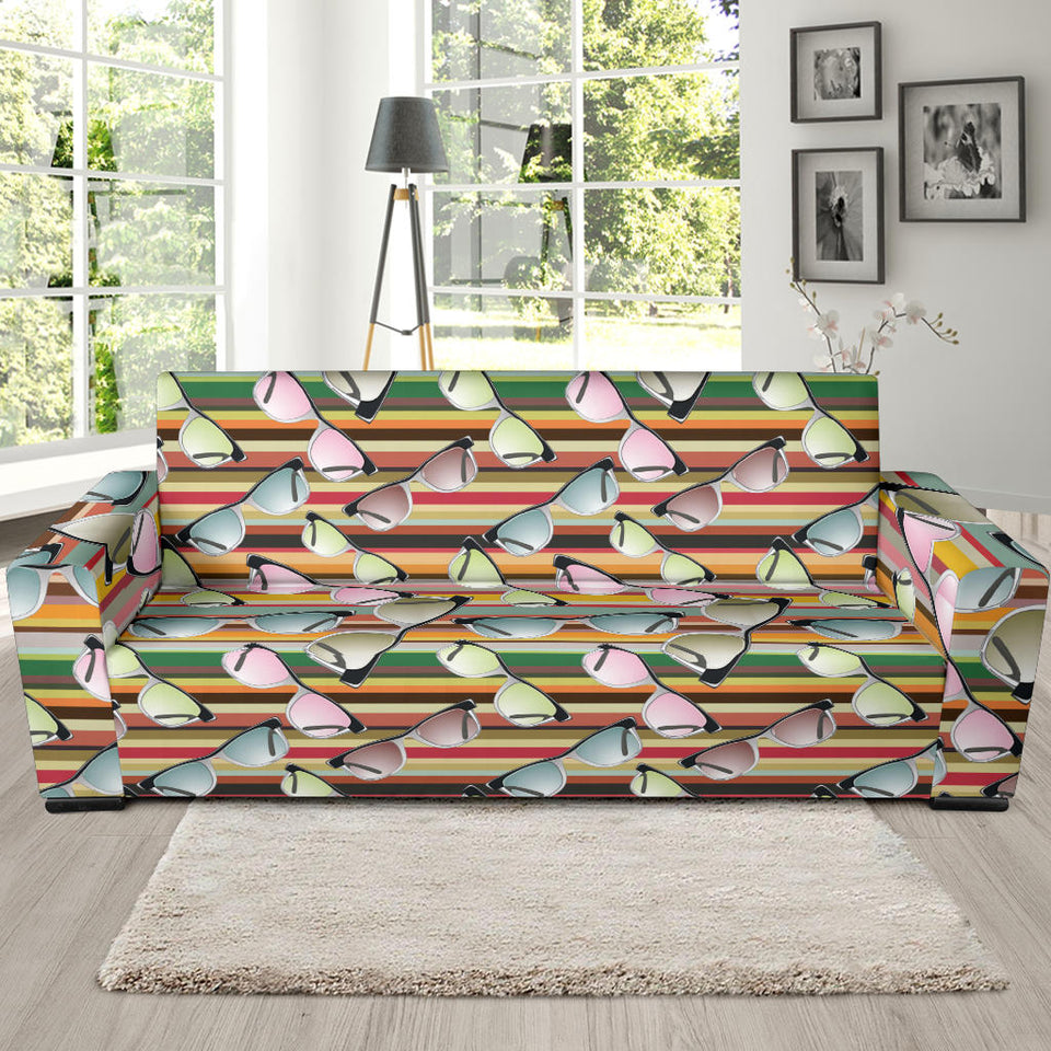 Sun Glasses Pattern Print Design 02  Sofa Slipcover