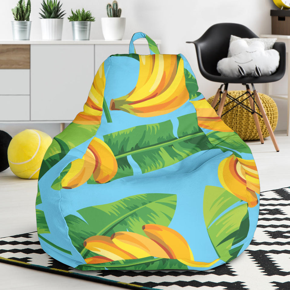 Banana Leaves Banana Design Pattern Bean Bag Cover