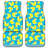 Duck Toy Pattern Print Design 04 Front and Back Car Mats