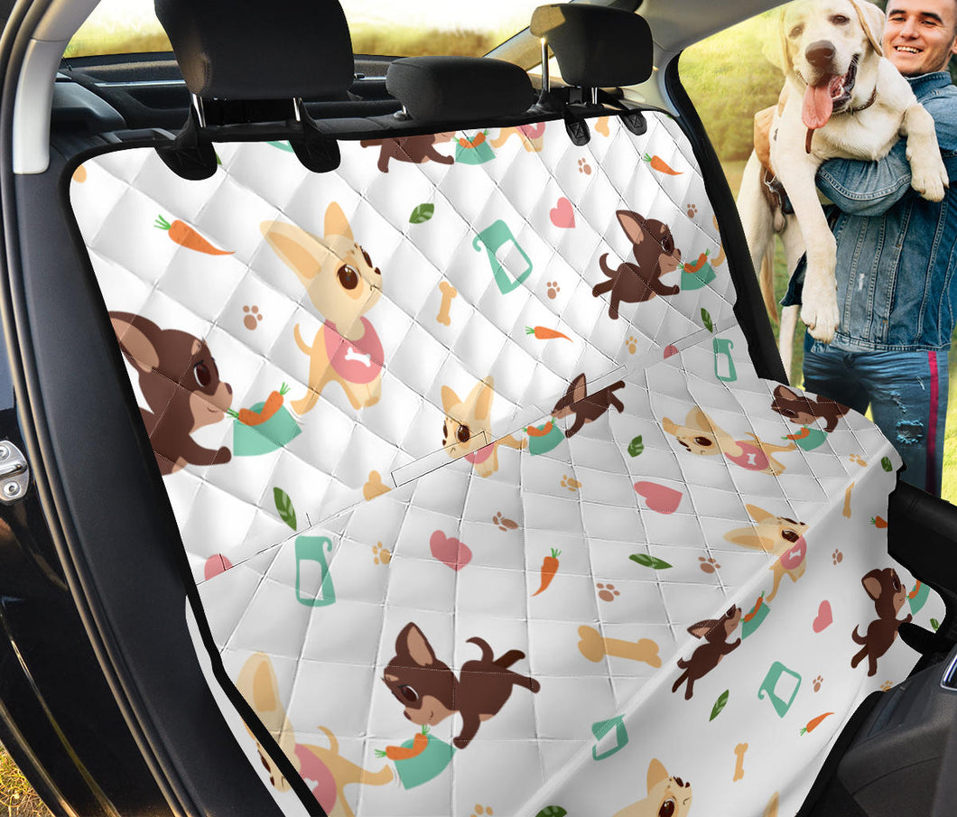 Cute Chihuahua Puppie Pattern Dog Car Seat Covers
