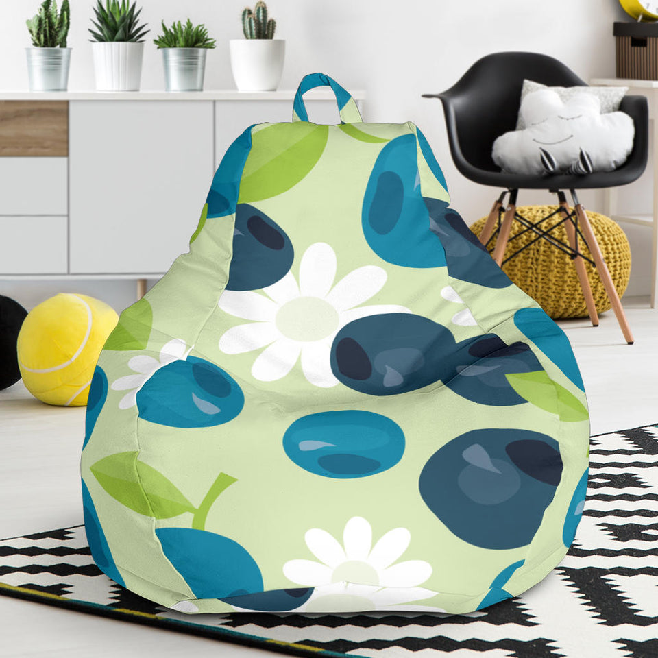 Blueberry Flower Pattern Bean Bag Cover
