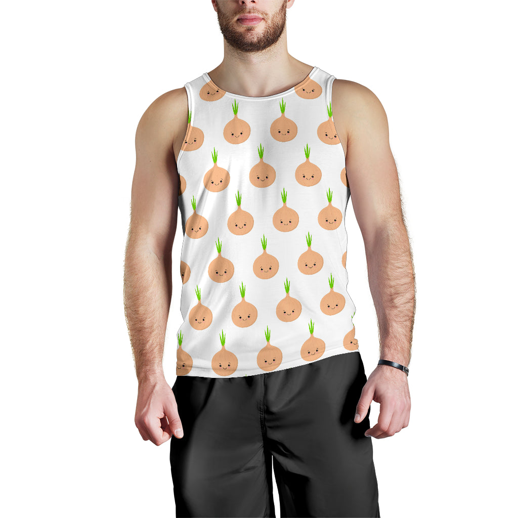 cute onions smiling faces Men Tank Top