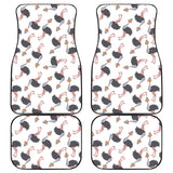 Ostrich Pattern Print Design 02 Front and Back Car Mats