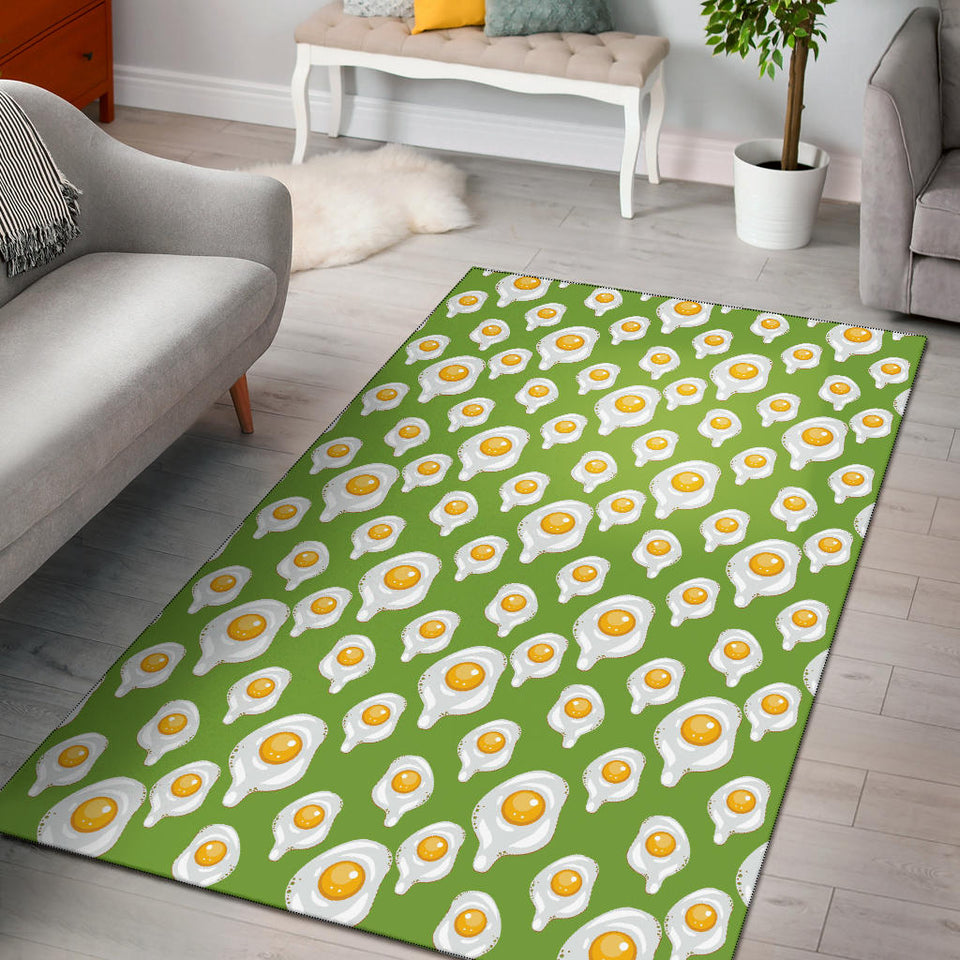 Fried Eggs Pattern Print Design 01 Area Rug