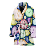 Colorful Clock Background Women'S Bathrobe