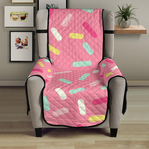 Pink donut glaze candy pattern Chair Cover Protector