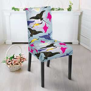 Stingray Pattern Print Design 01 Dining Chair Slipcover