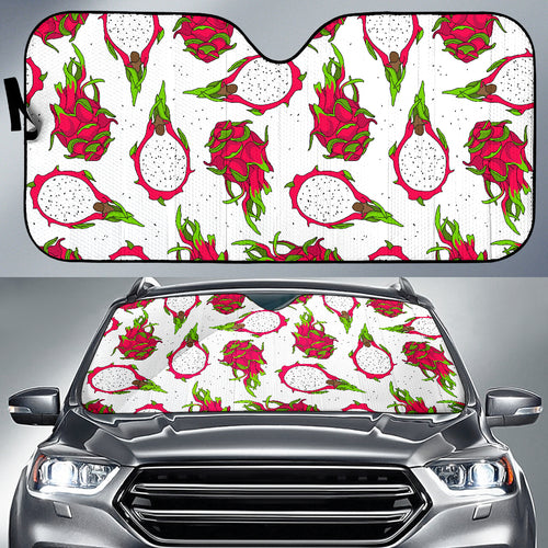 Dragon Fruits White Background Car Sun Shade