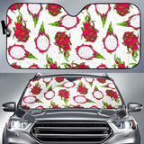 Dragon Fruits White Background Car Sun Shade